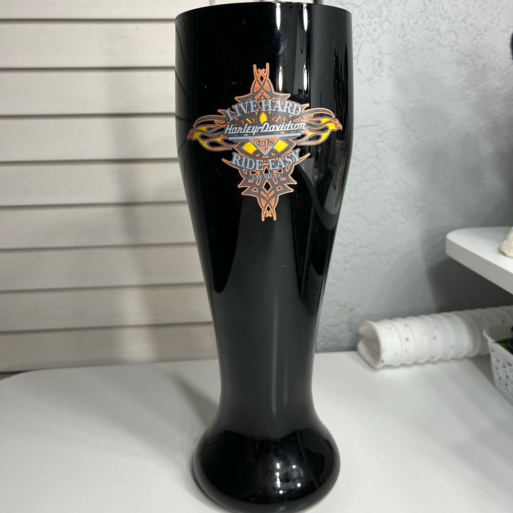 Live Hard Harley Davidson Tall Cup!! Collectible 🏍
